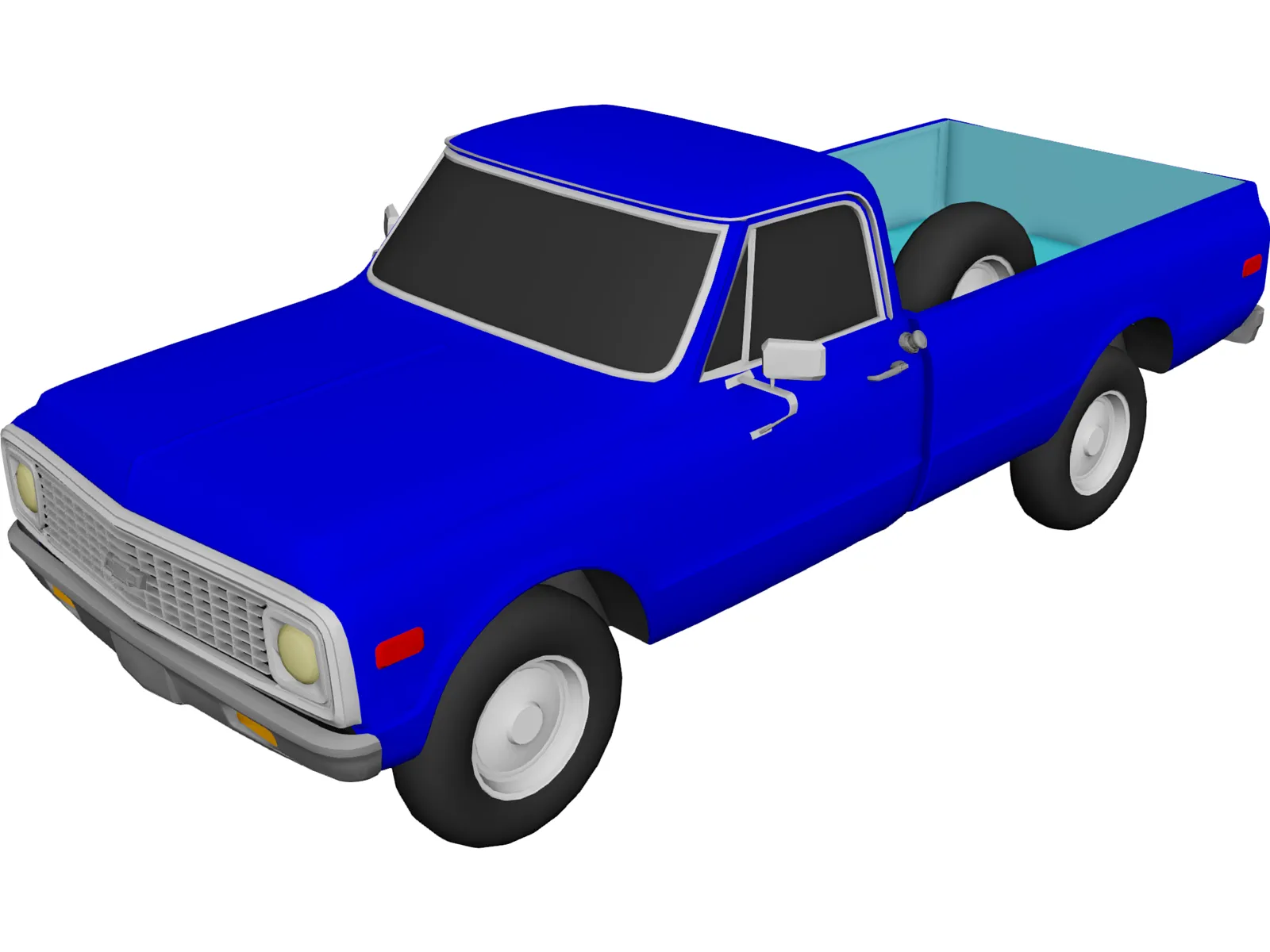 Chevrolet C10 Pickup (1972) 3D Model main preview