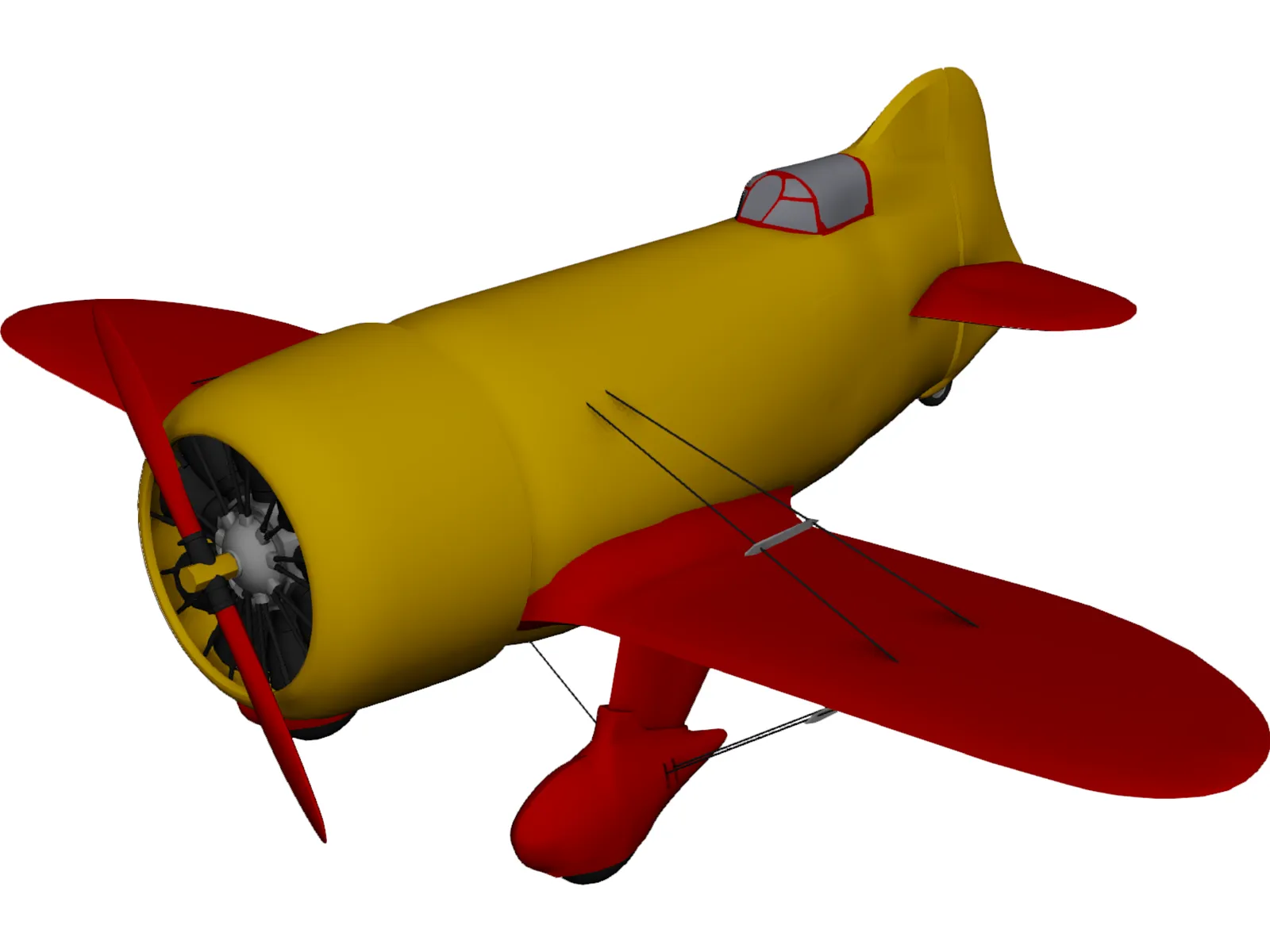 Gee Bee 3D Model main preview