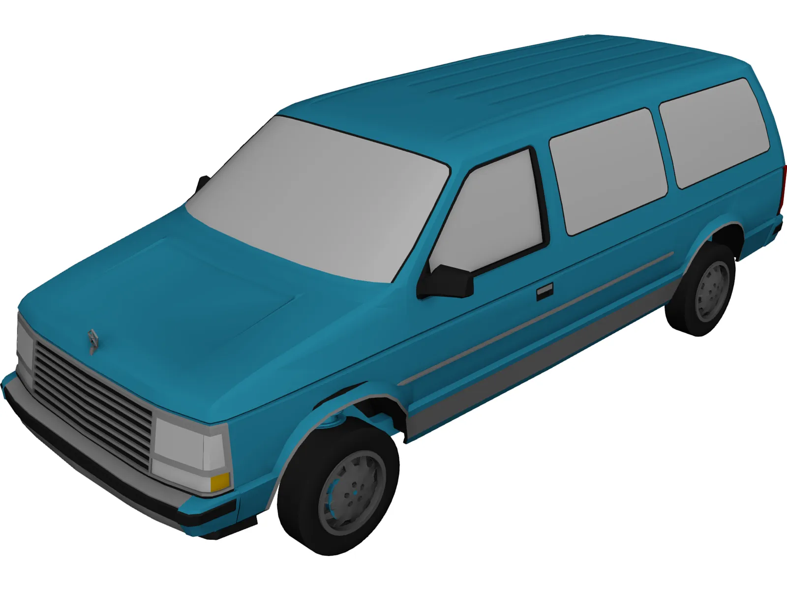 Plymouth Voyager (1987) 3D Model main preview
