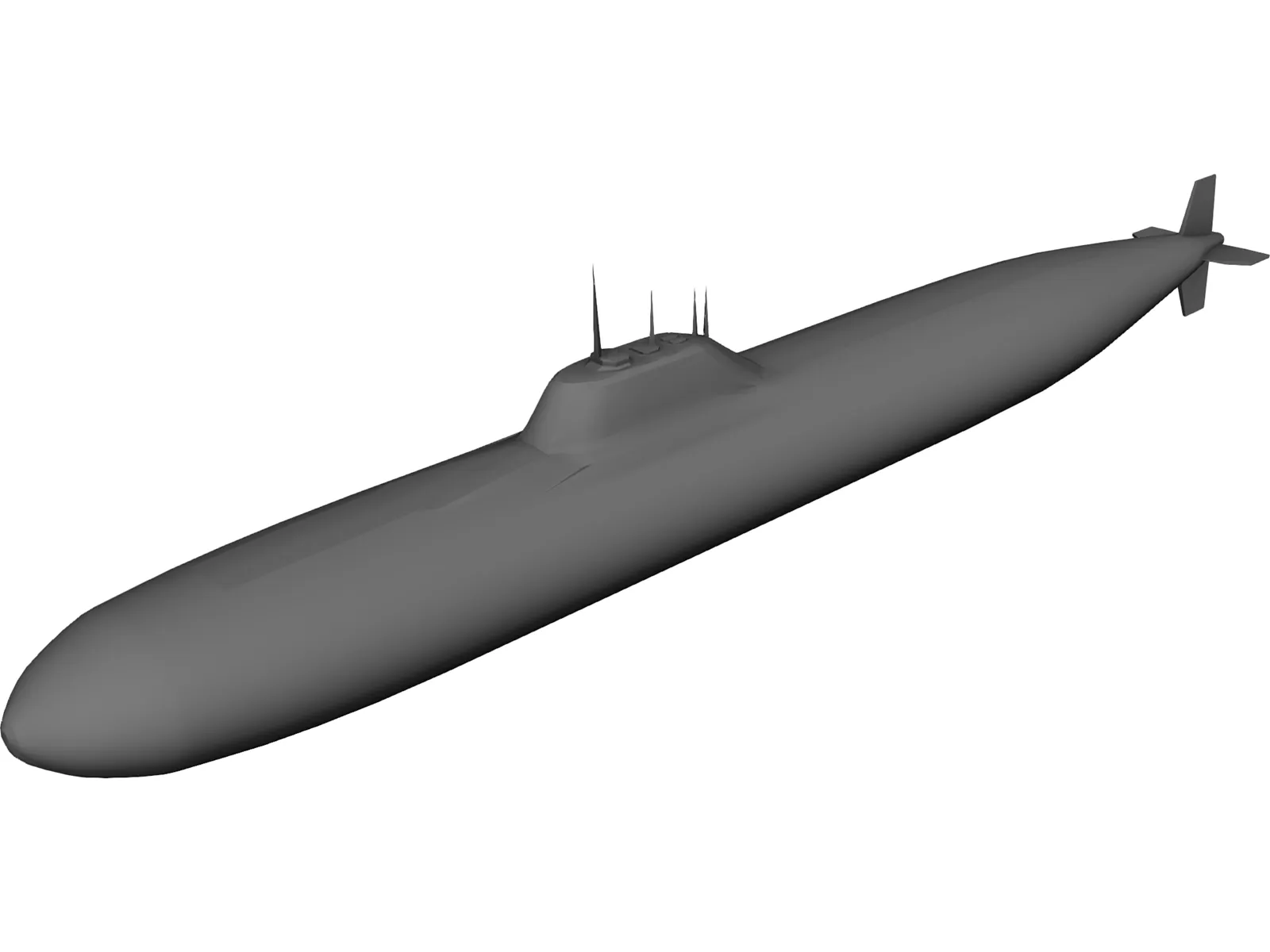 Alpha Submarine 3D Model main preview