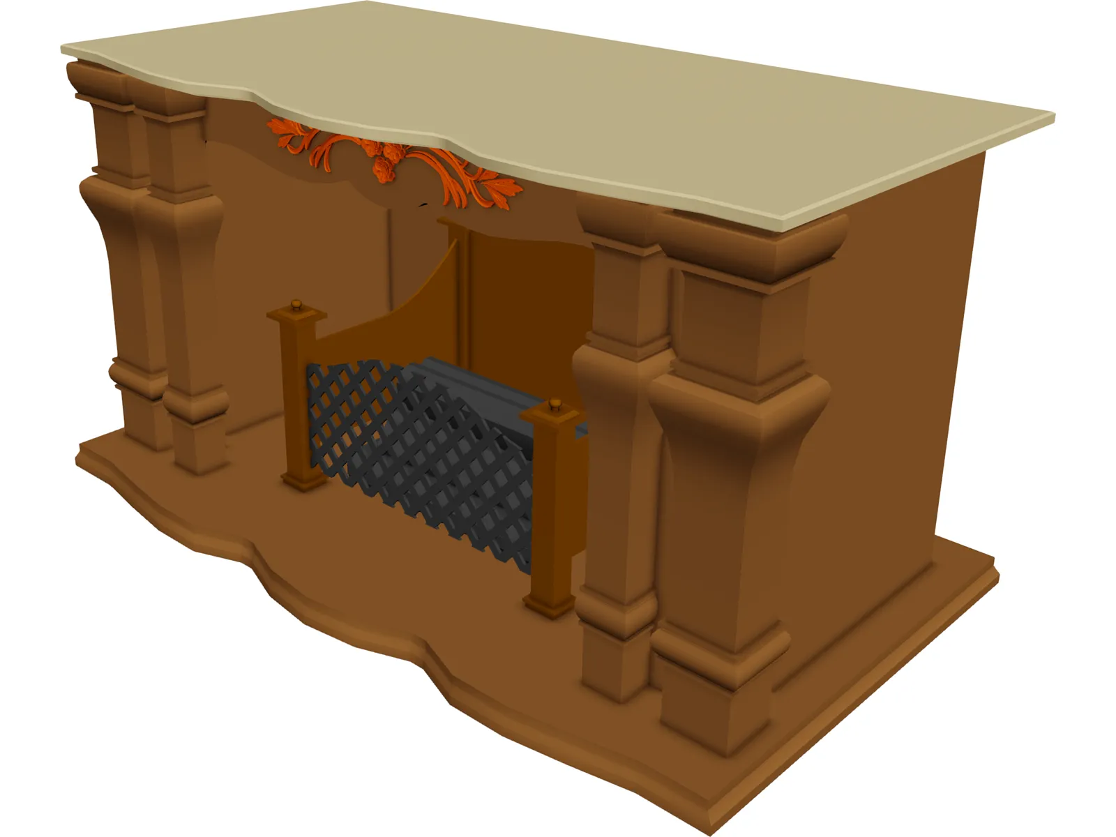Fireplace 3D Model main preview