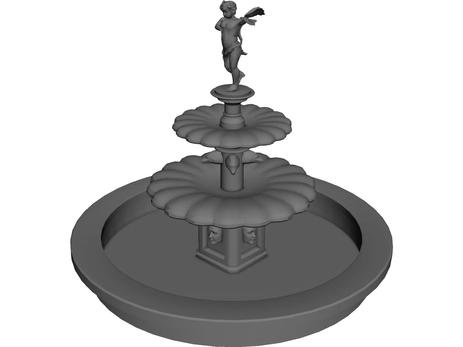 Fountain 3D Model main preview