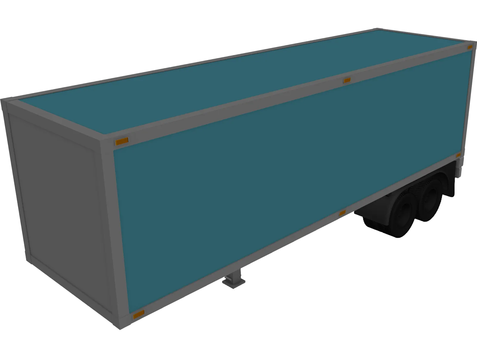 Trailer Box 3D Model main preview