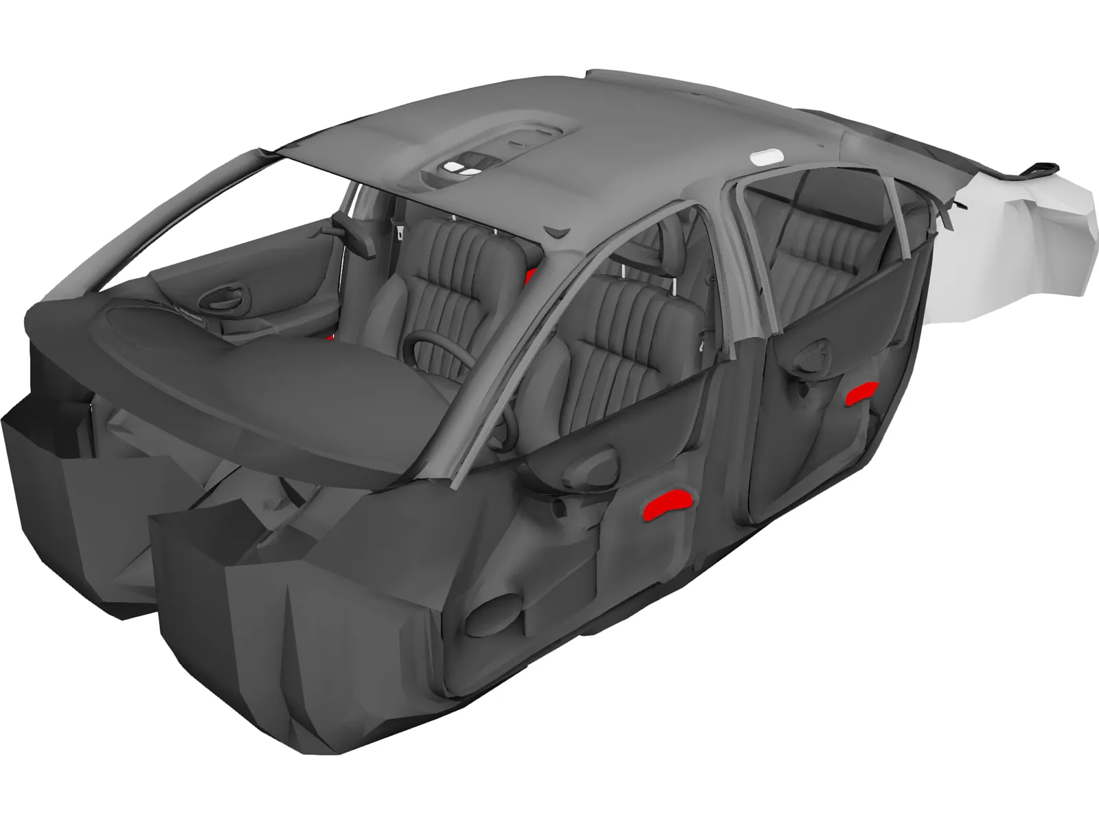 Interior Pontiac Grand Prix (1997) 3D Model main preview