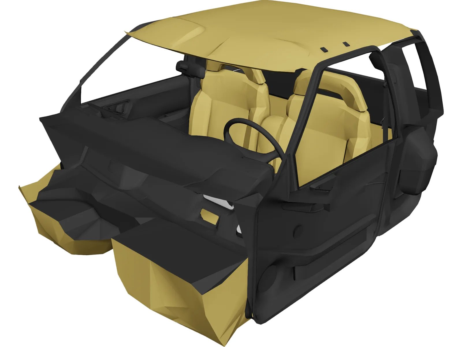 Interior Chevrolet S10 Pickup (1997) 3D Model main preview