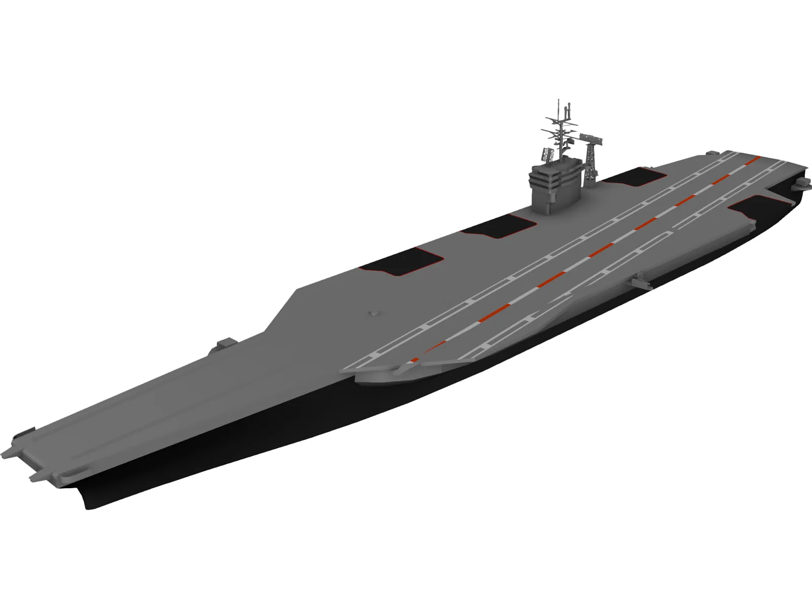 Nimitz Aircraft Carrier 3D Model main preview