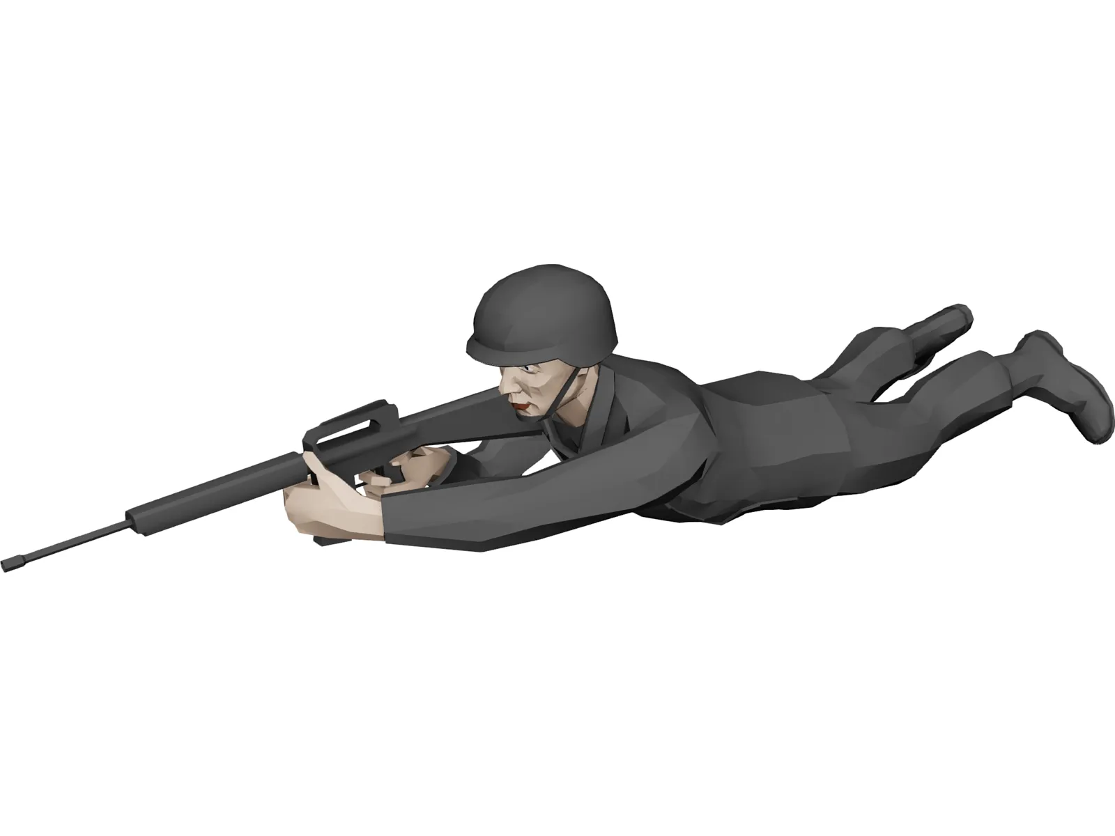 Soldier 3D Model main preview