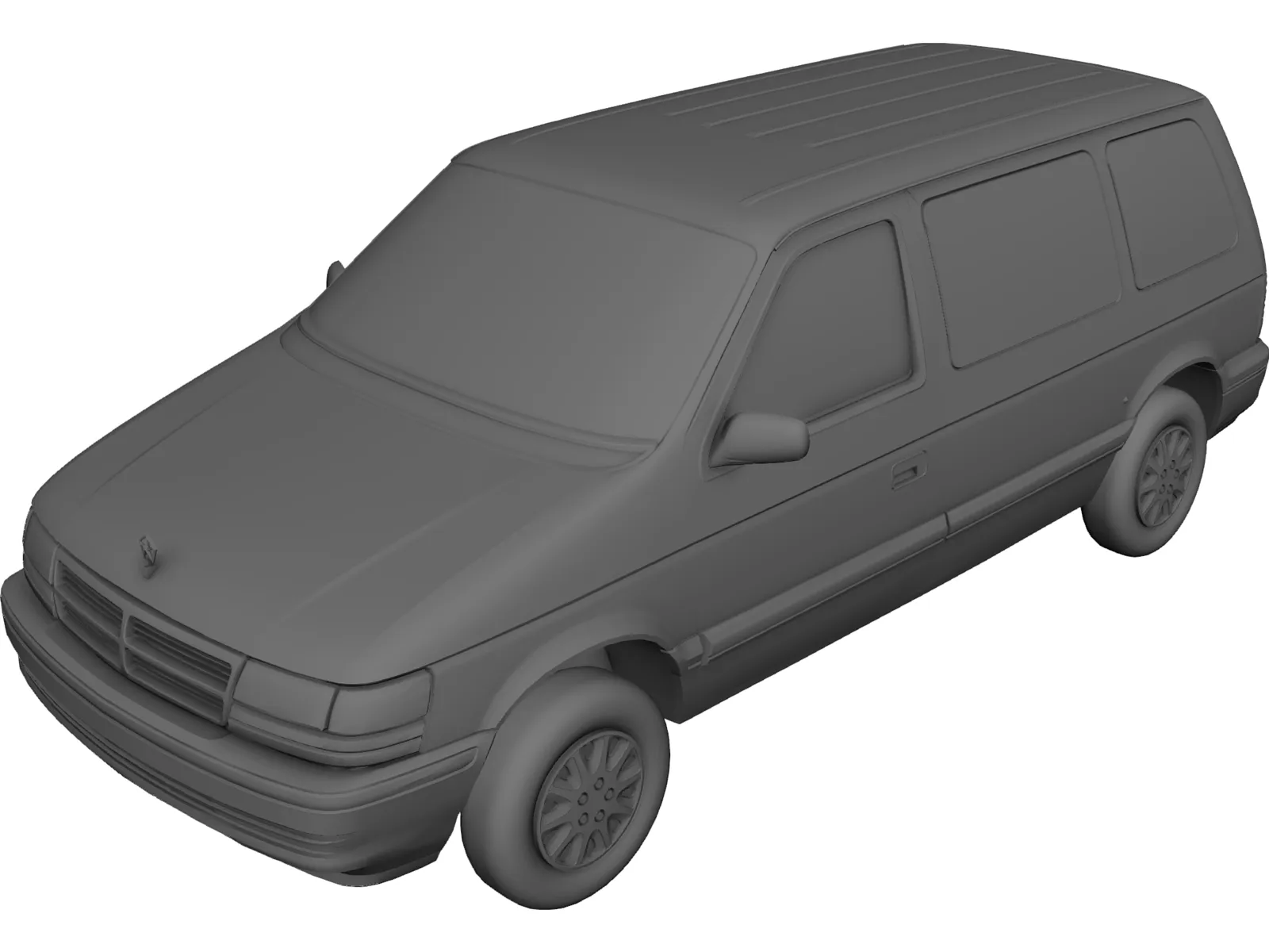 Dodge Caravan (1991) 3D Model main preview