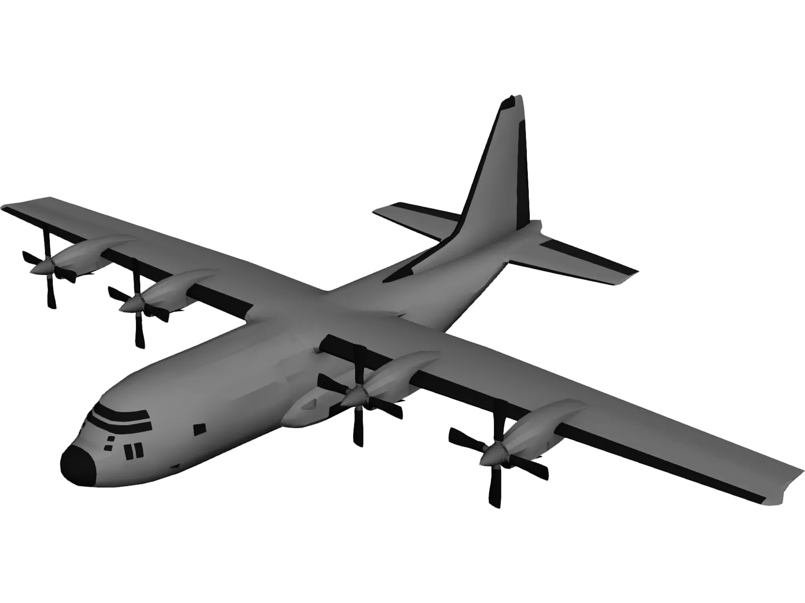 Lockheed C-130 Hercules 3D Model main preview