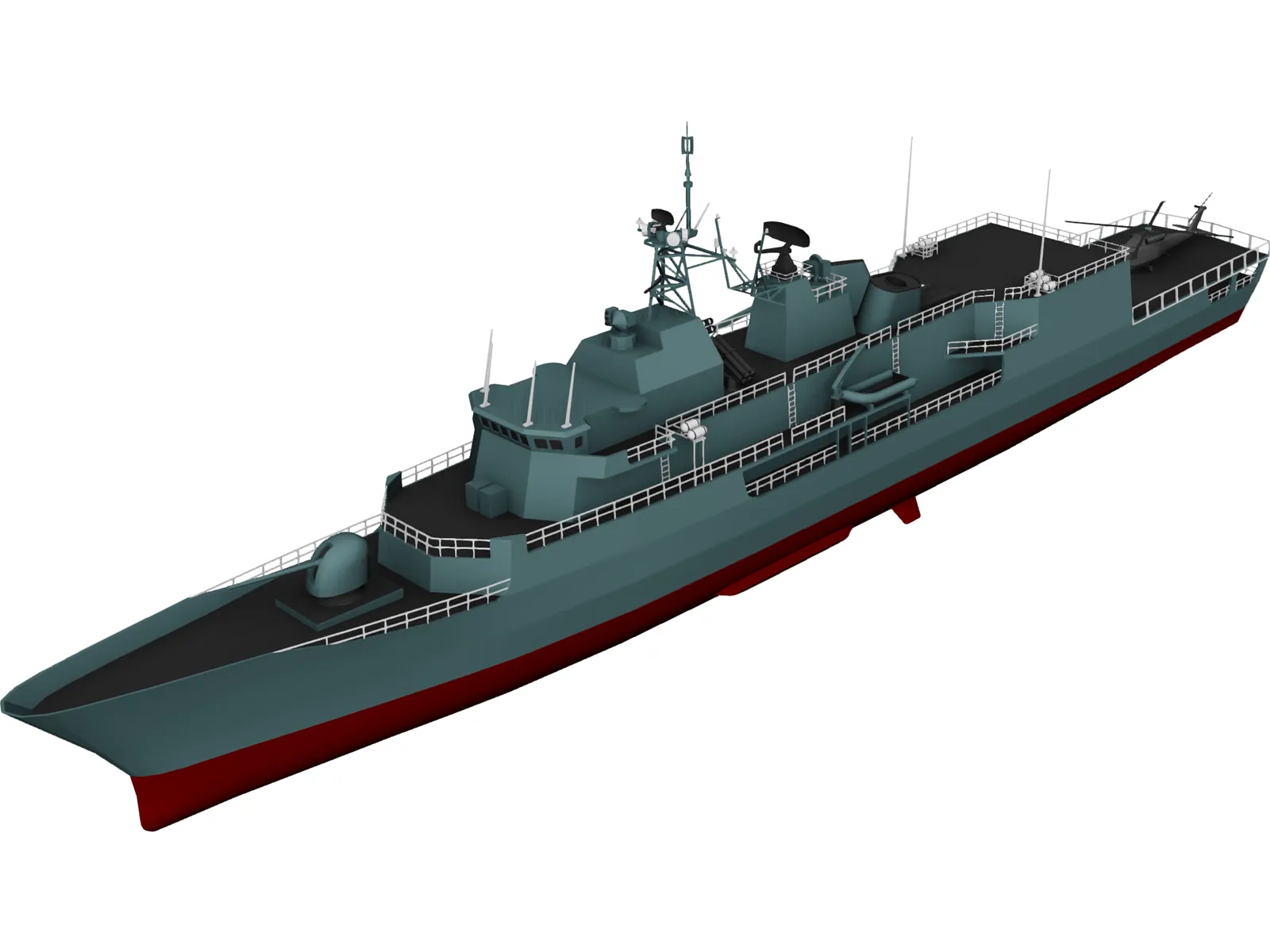 Anzag Class Frigate 3D Model main preview