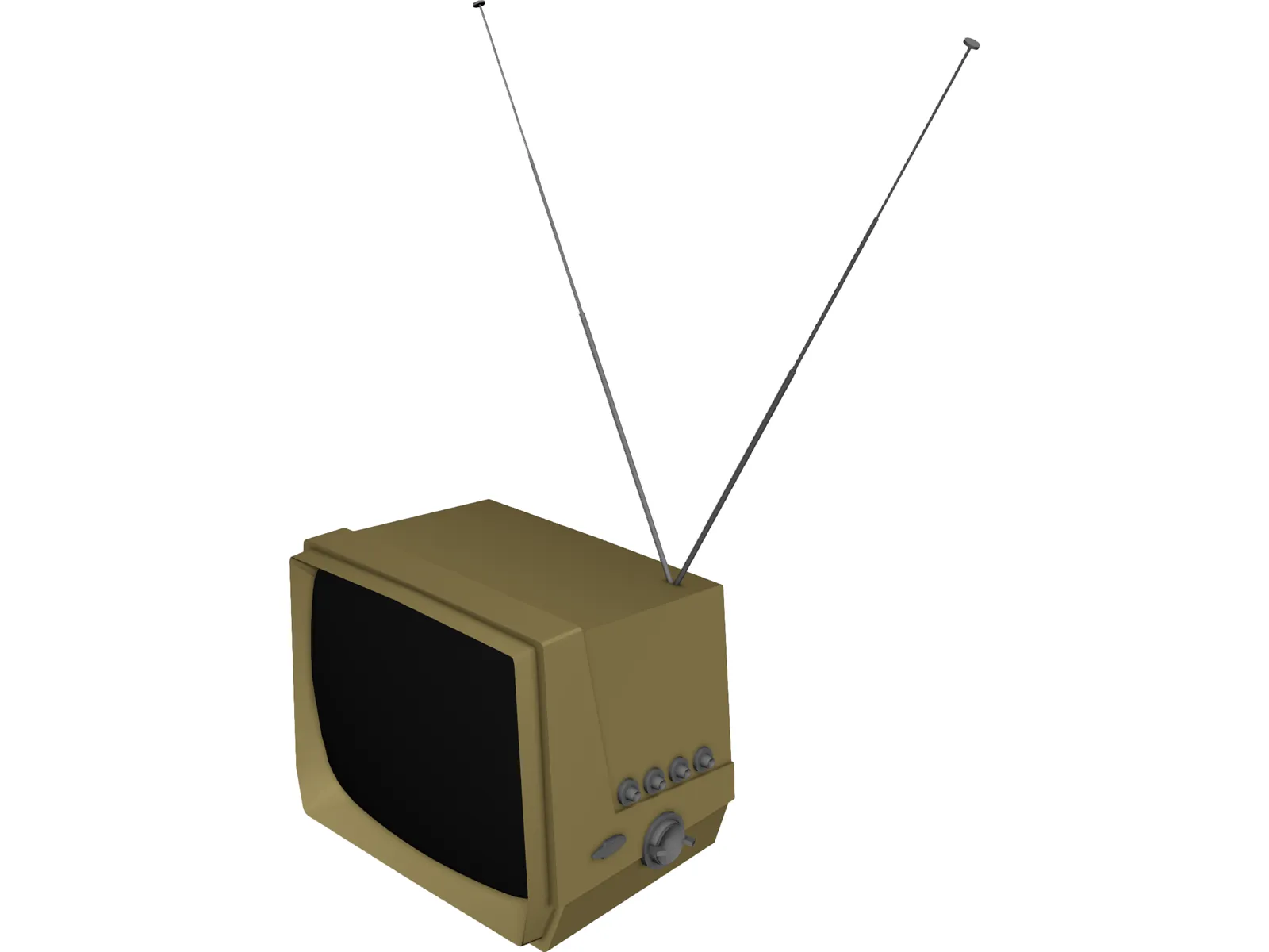 Television Vintage 3D Model main preview