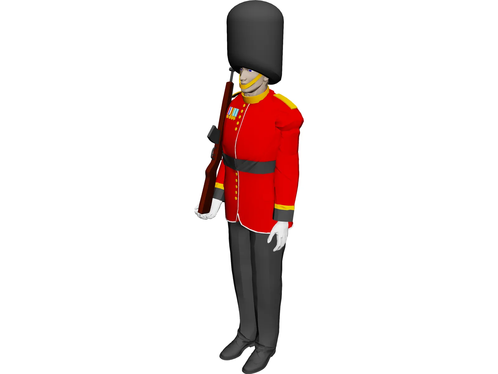Buckingham Palace Guard 3D Model main preview