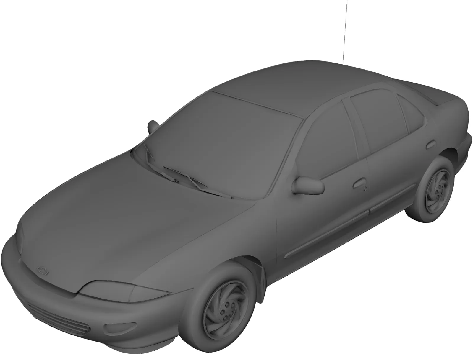 Chevrolet Cavalier Sedan (1998) 3D Model main preview