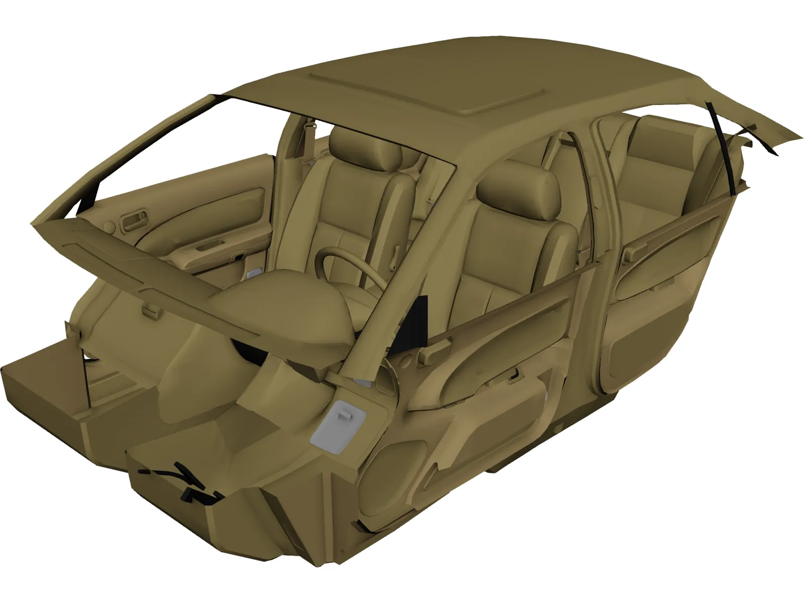 Interior Nissan Maxima (1997) 3D Model main preview