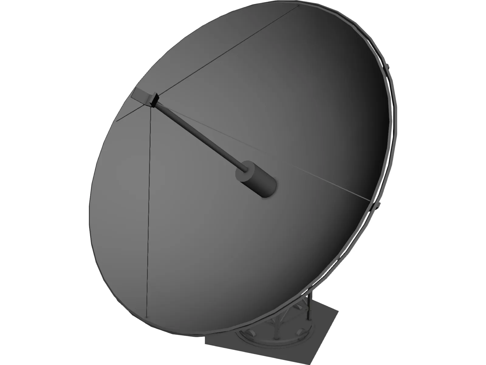 Satellite Dish 3D Model main preview