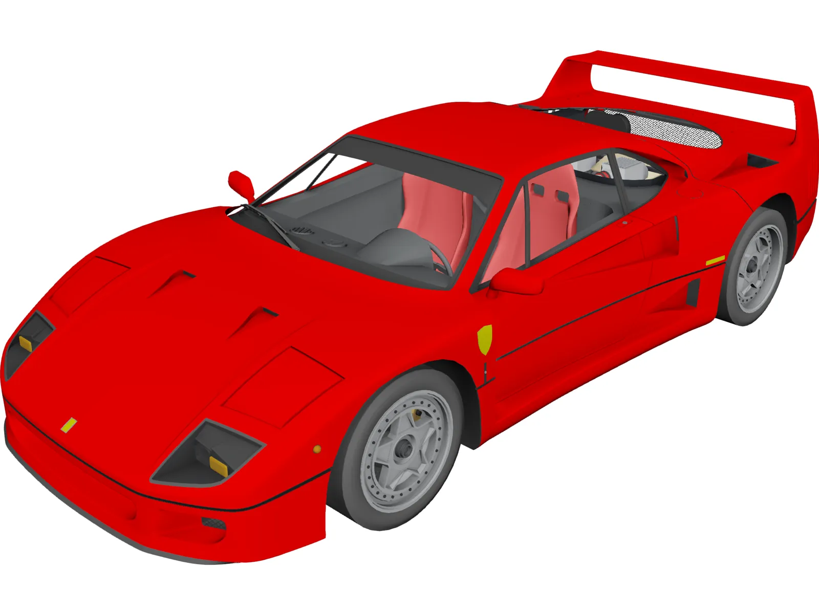 Ferrari F40 3D Model main preview