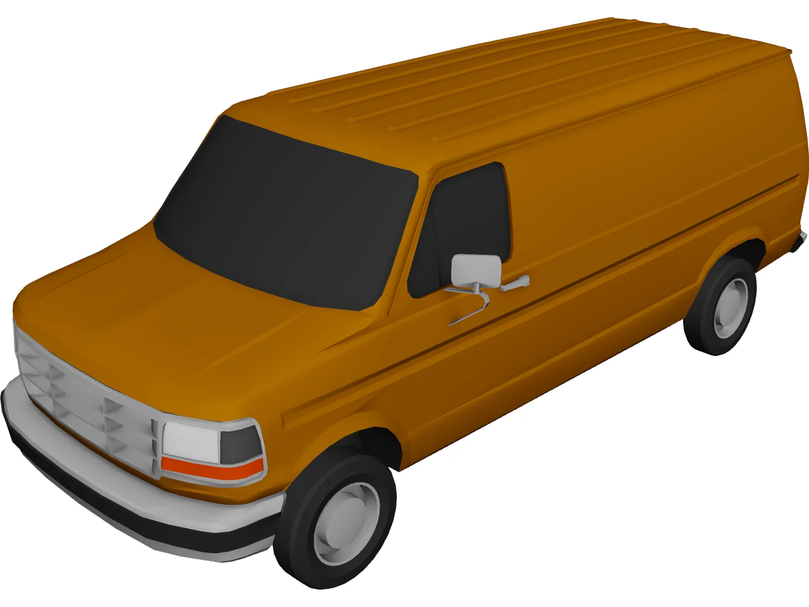 Dodge Van 3D Model main preview