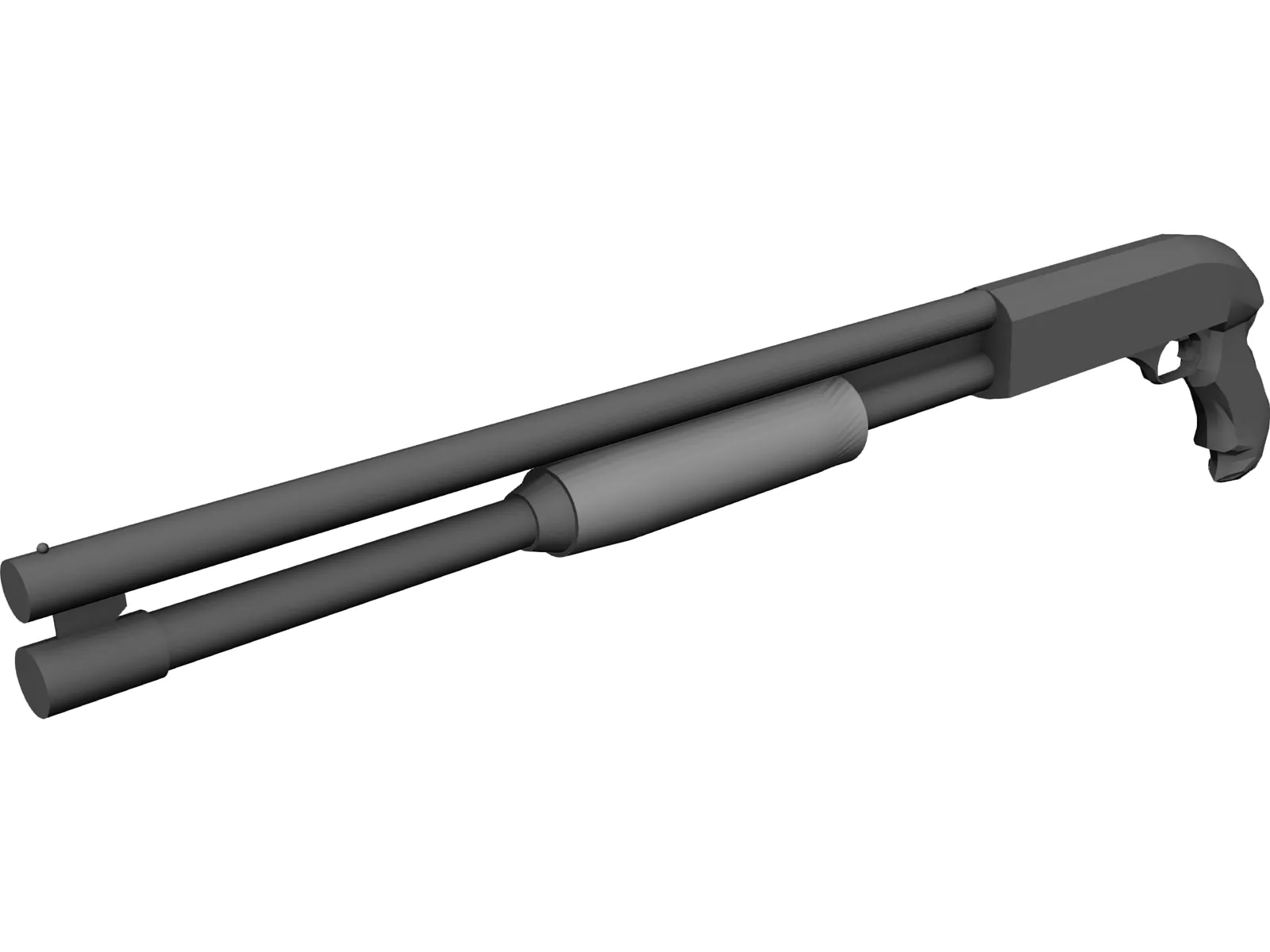 Remington Black Jack Shotgun 3D Model main preview
