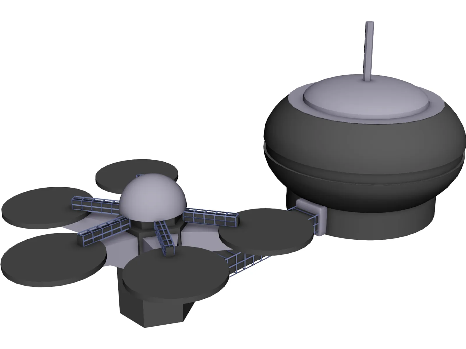 Moon Base 3D Model main preview