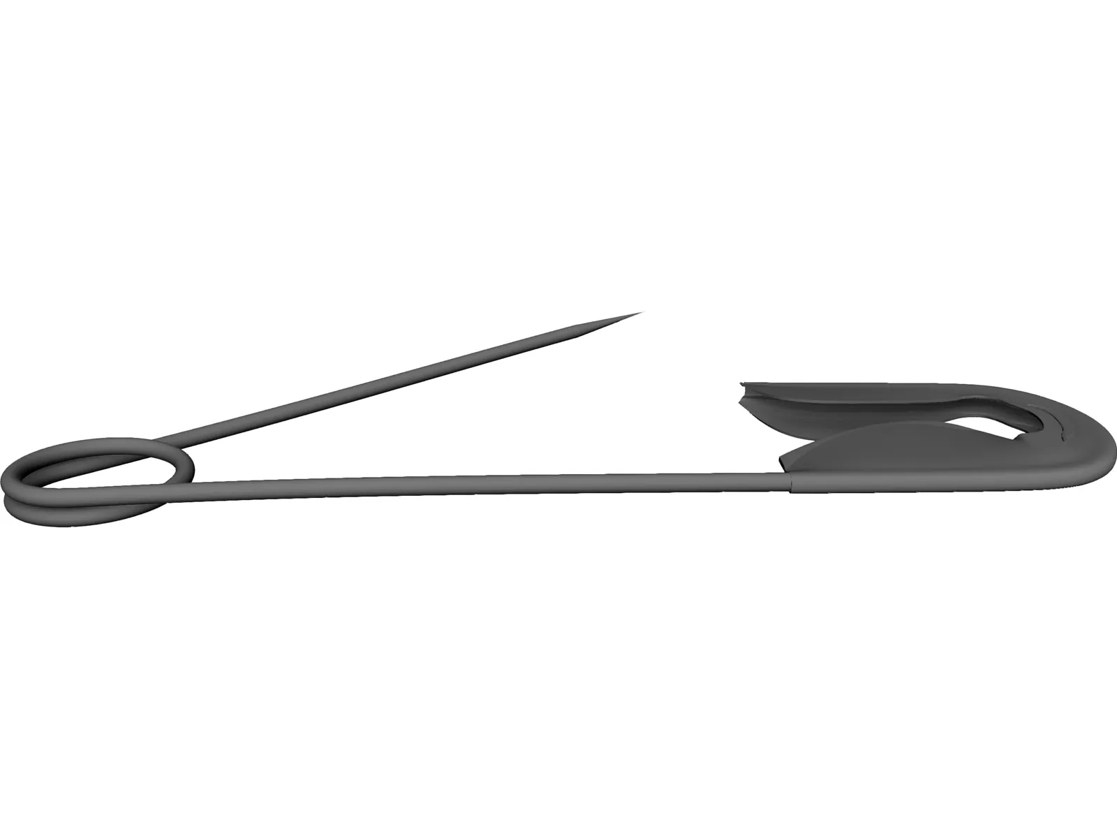 Safety Pin 3D Model main preview