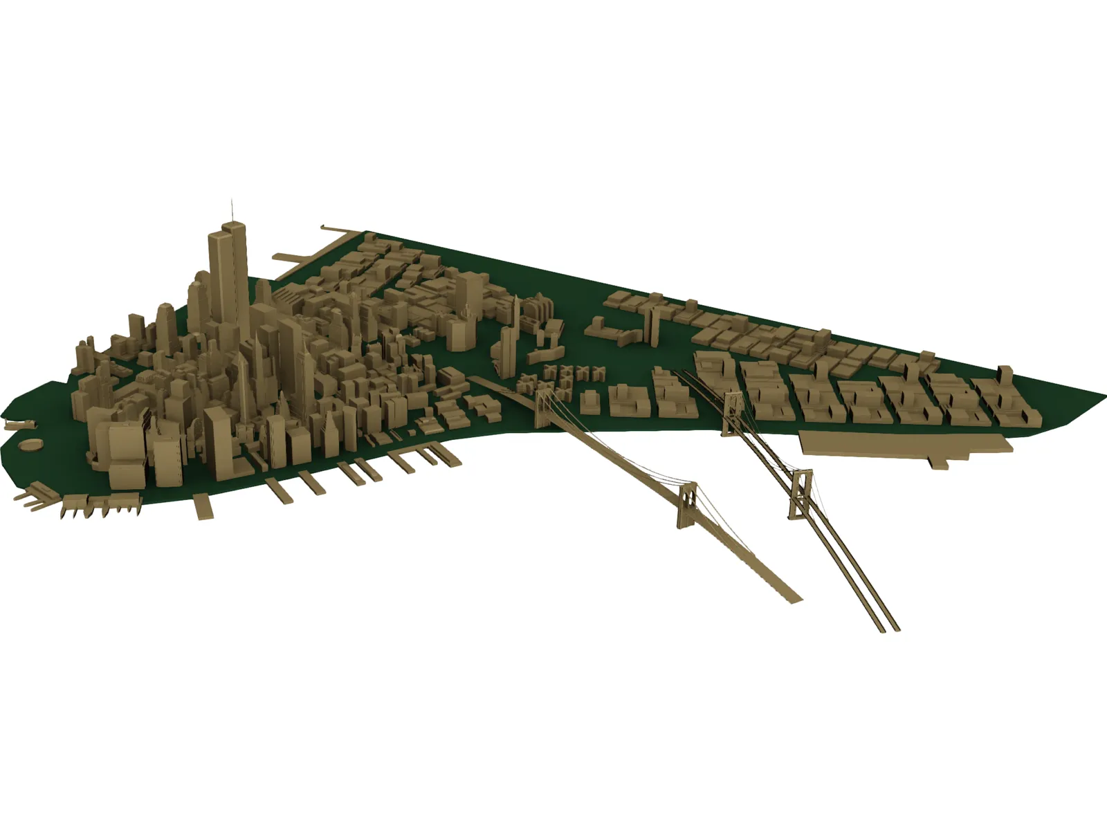 City Manhattan 3D Model main preview