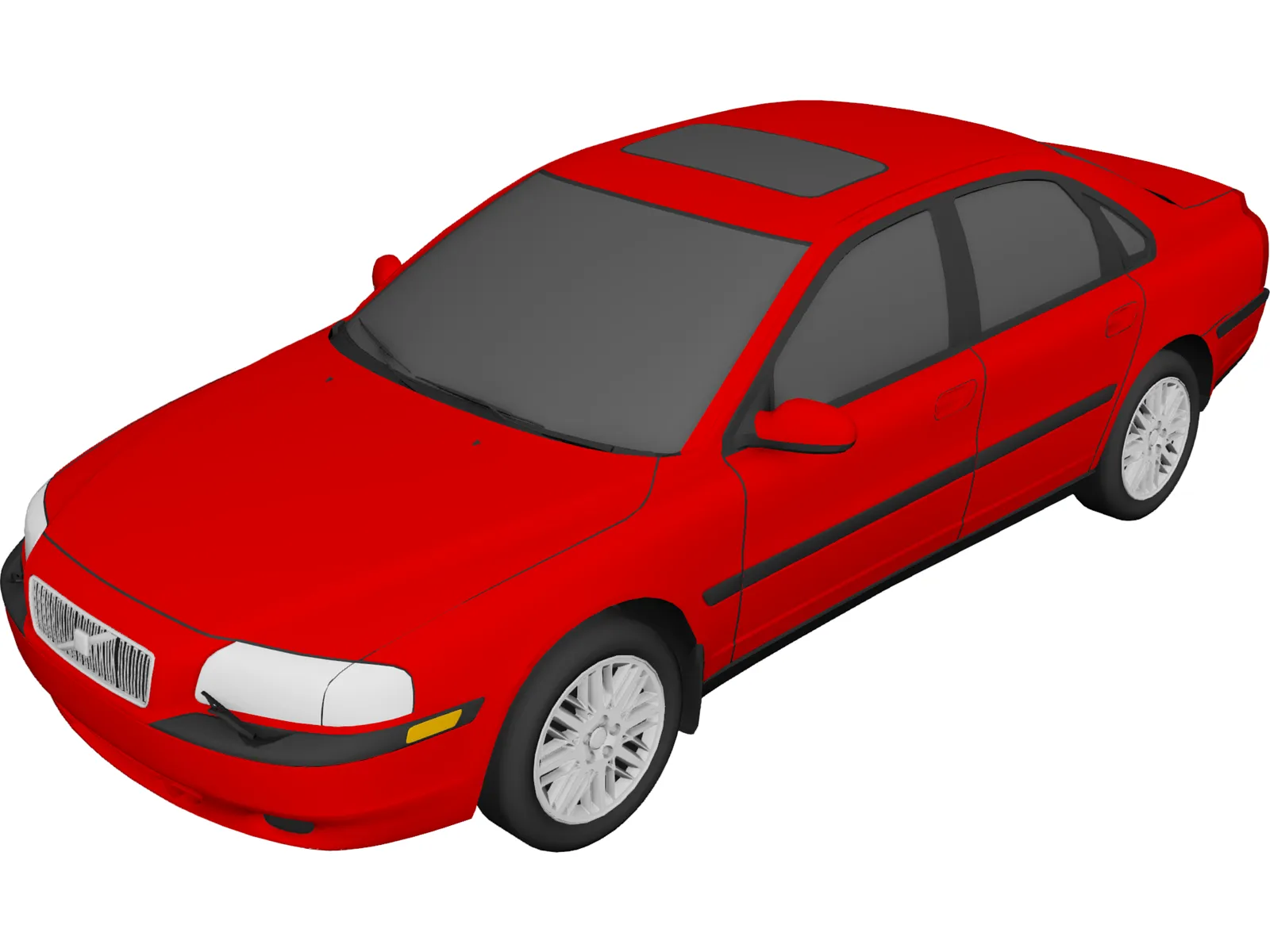 Volvo S80 (2000) 3D Model main preview