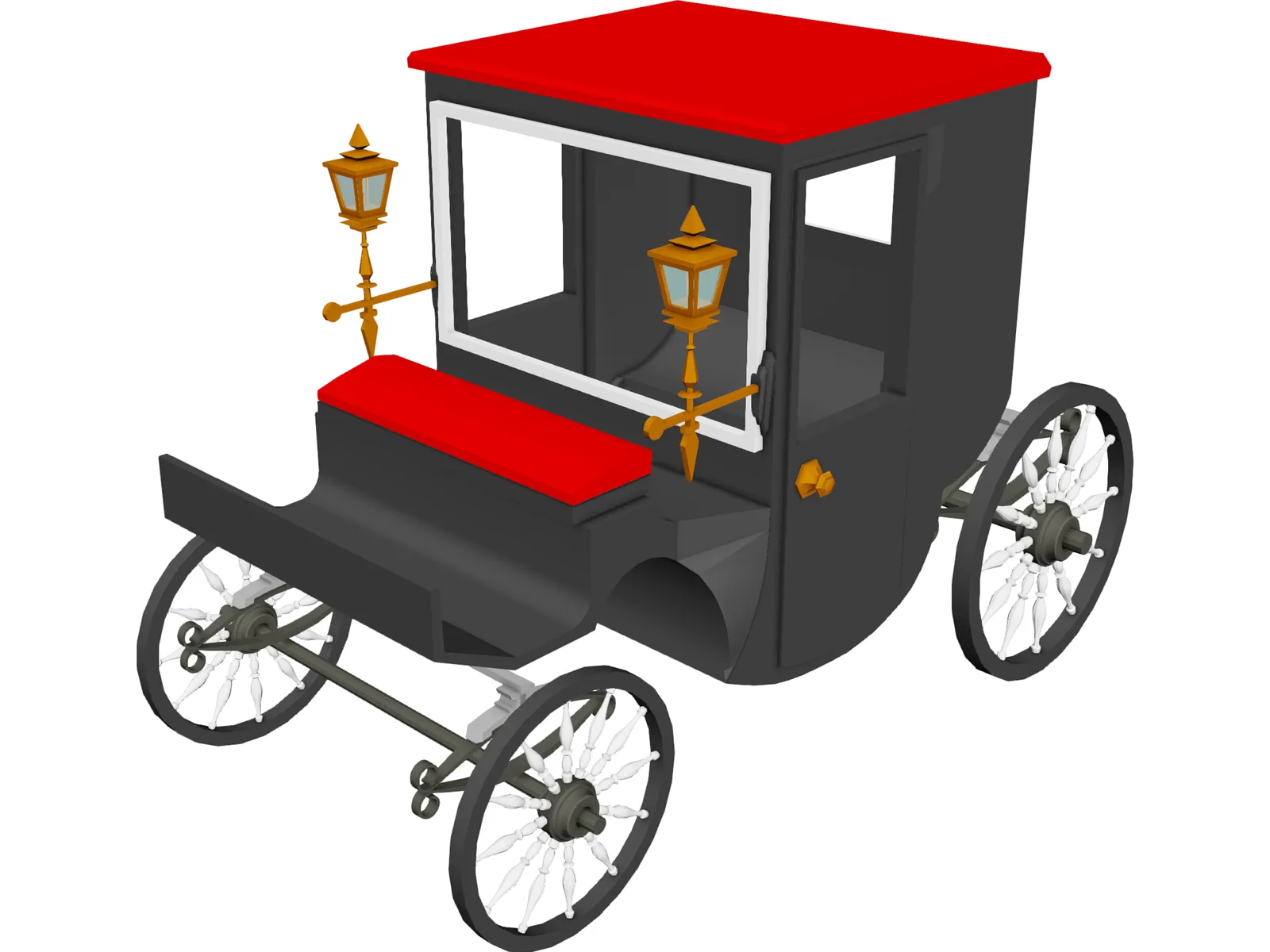 Carriage 3D Model main preview