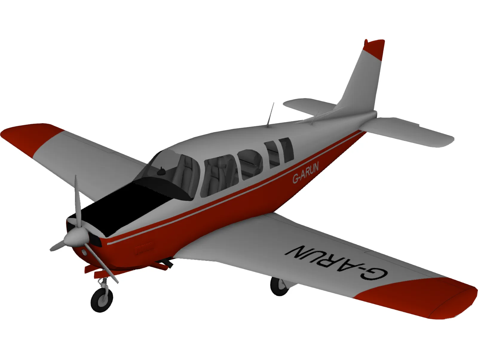 Raytheon A-36 Bonanza 3D Model main preview