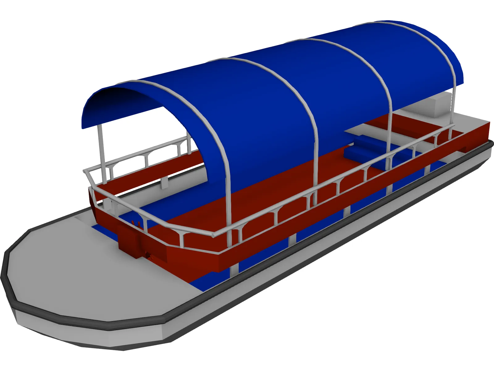 Taxi Boat 3D Model main preview