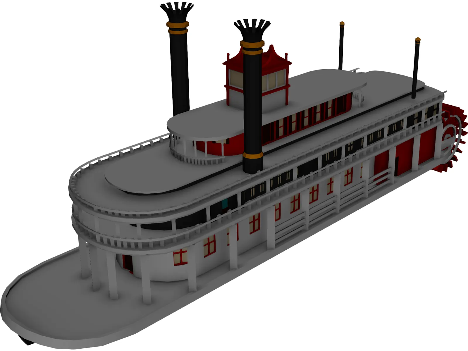 Paddle Boat 3D Model main preview