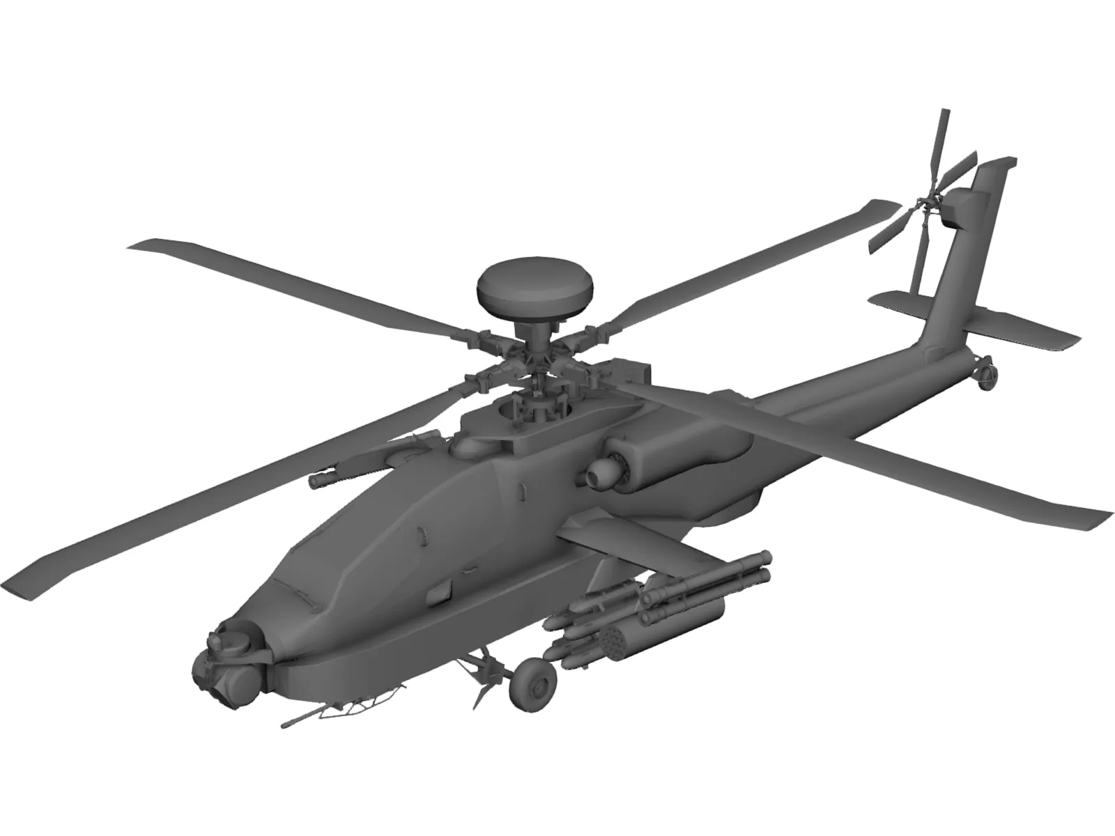 Boeing AH-64 Apache 3D Model main preview