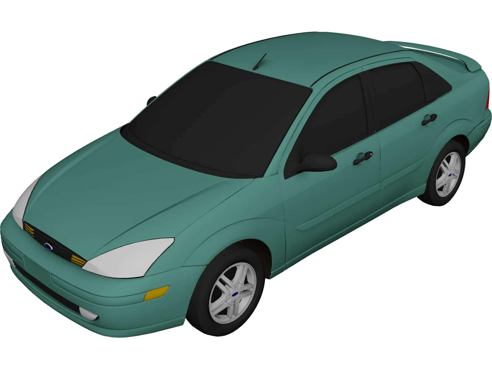 Ford Focus Sedan (2000) 3D Model main preview