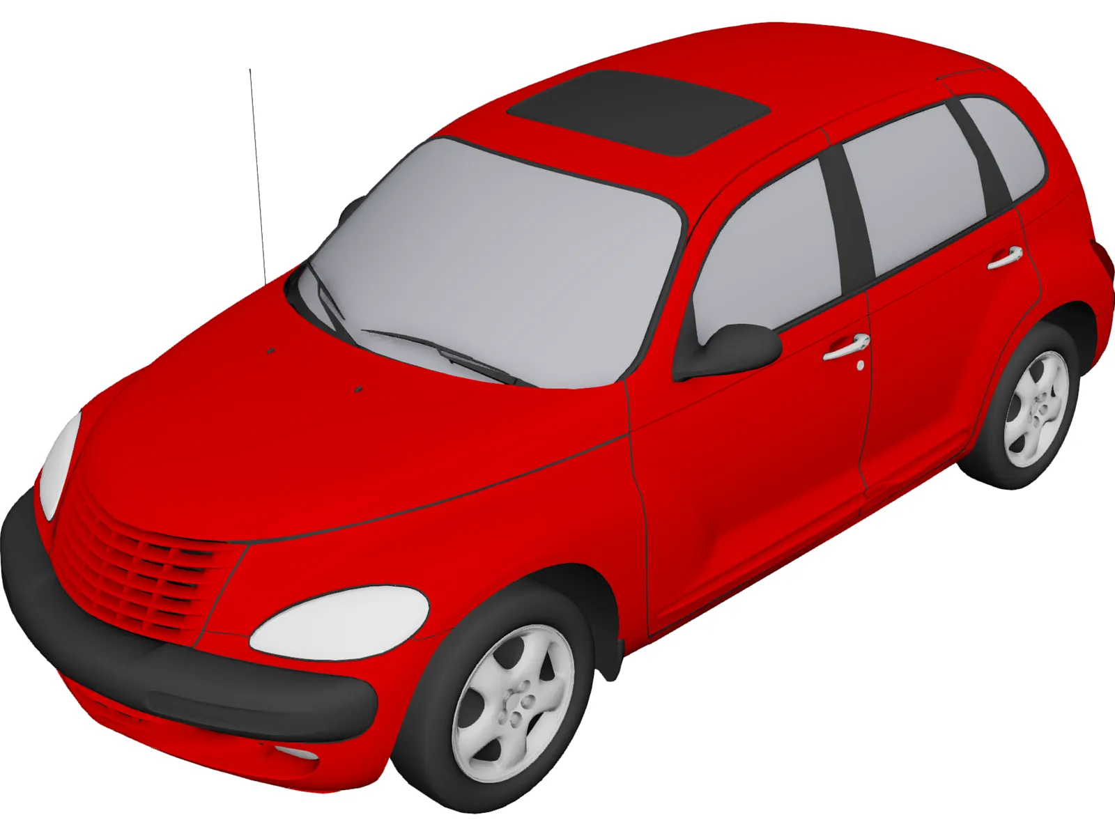 Chrysler PT Cruiser (2001) 3D Model main preview