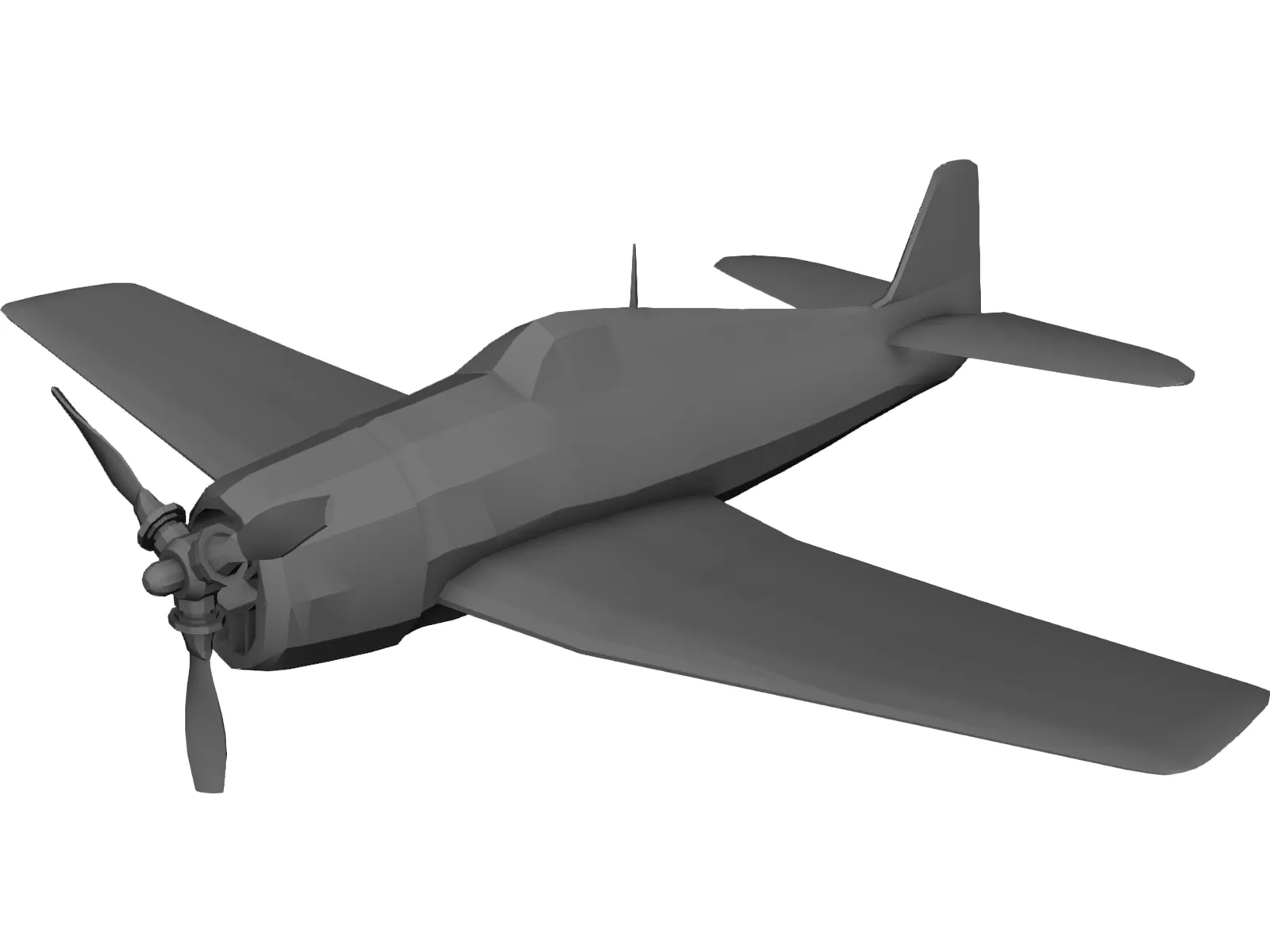 F6F Hellcat 3D Model main preview