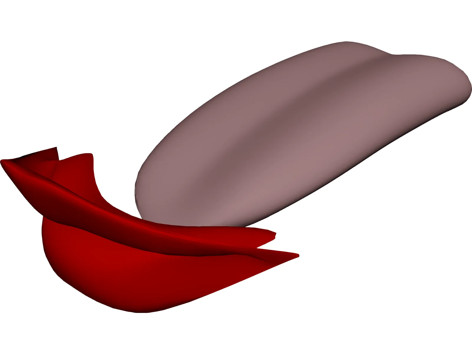 Female Mouth and Tongue 3D Model main preview