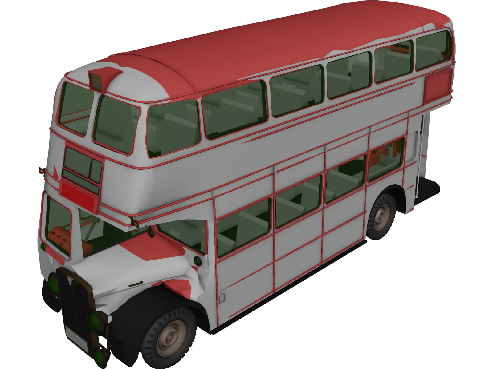 Bus London 3D Model main preview