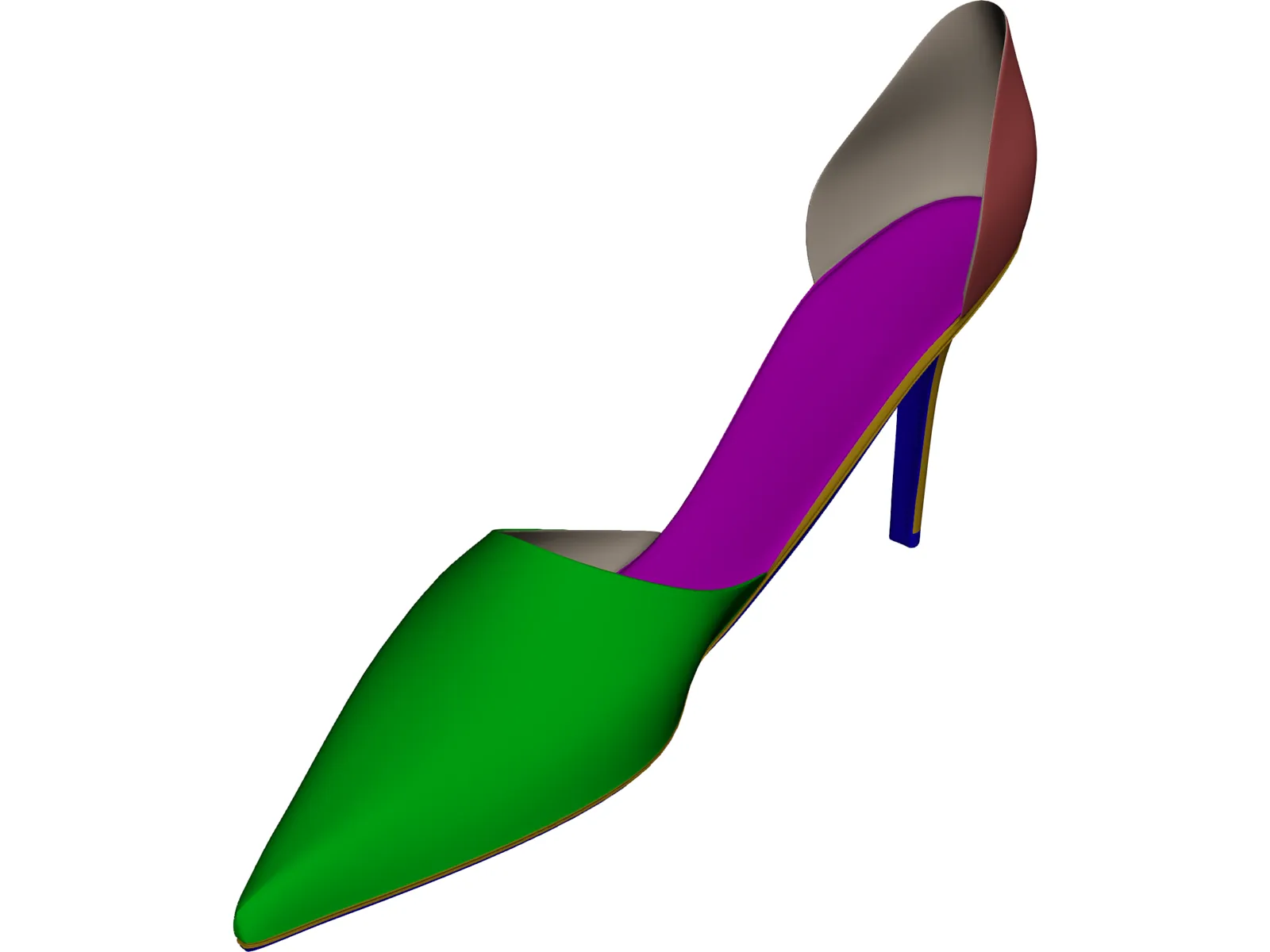 Woman Shoe 3D Model main preview