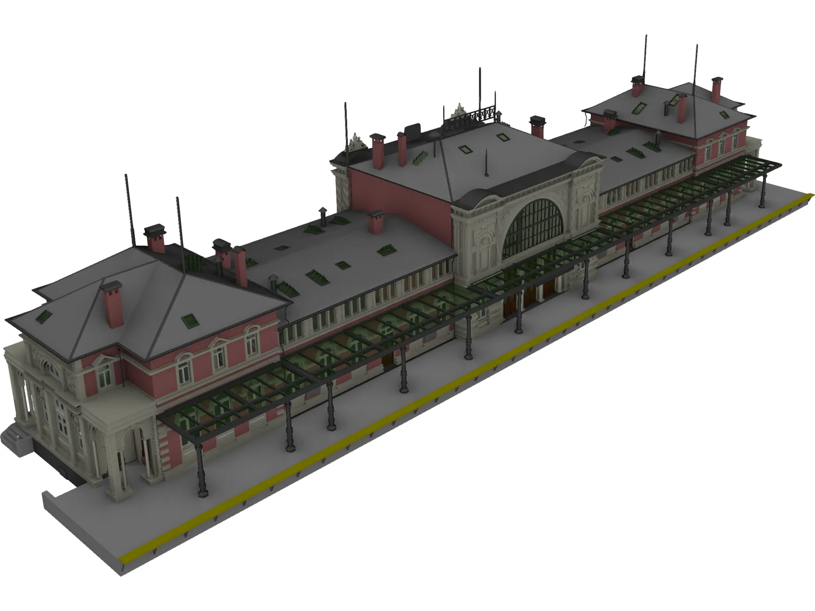 Station Bonn 3D Model main preview