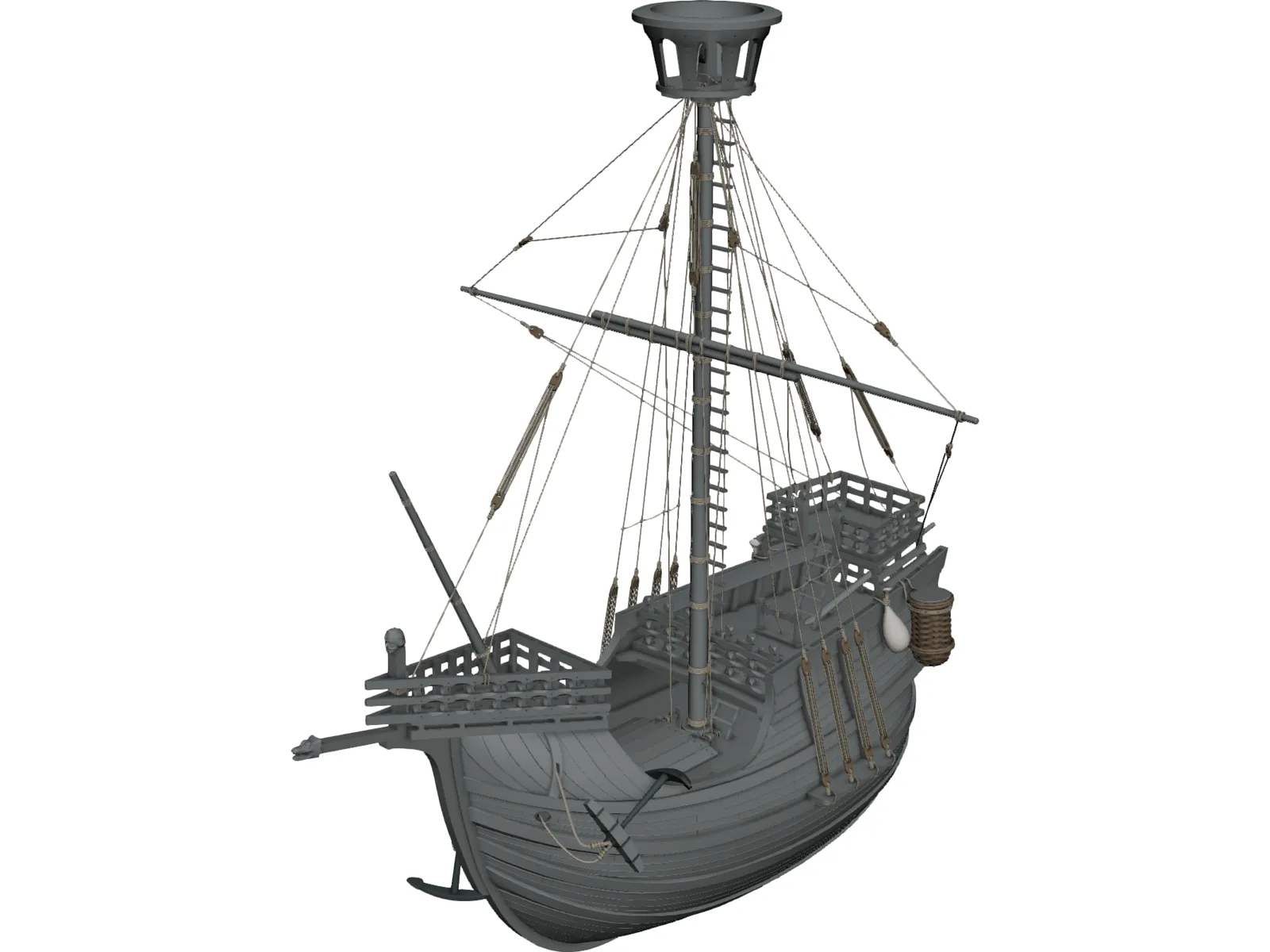 Catalan Ship 3D Model main preview