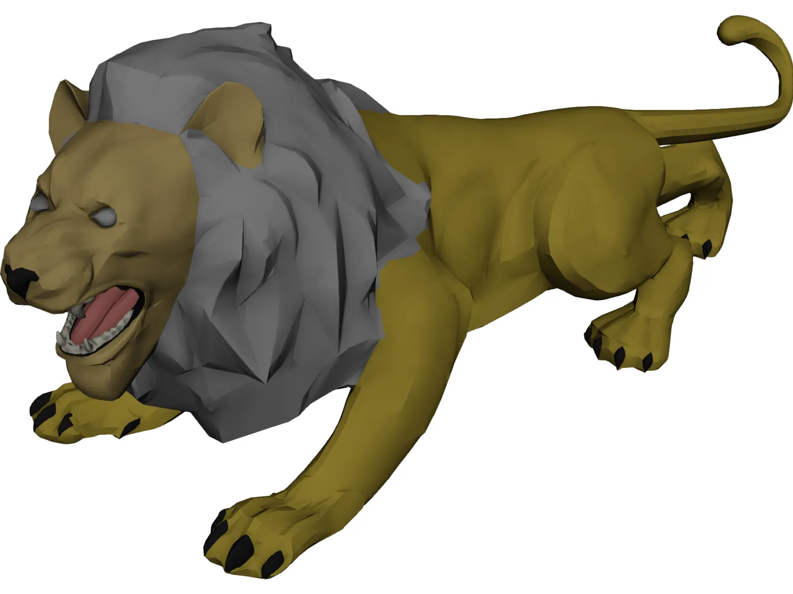 Lion 3D Model main preview