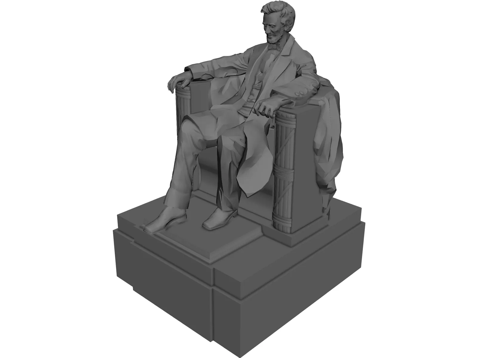 Lincoln Memorial Statue 3D Model main preview
