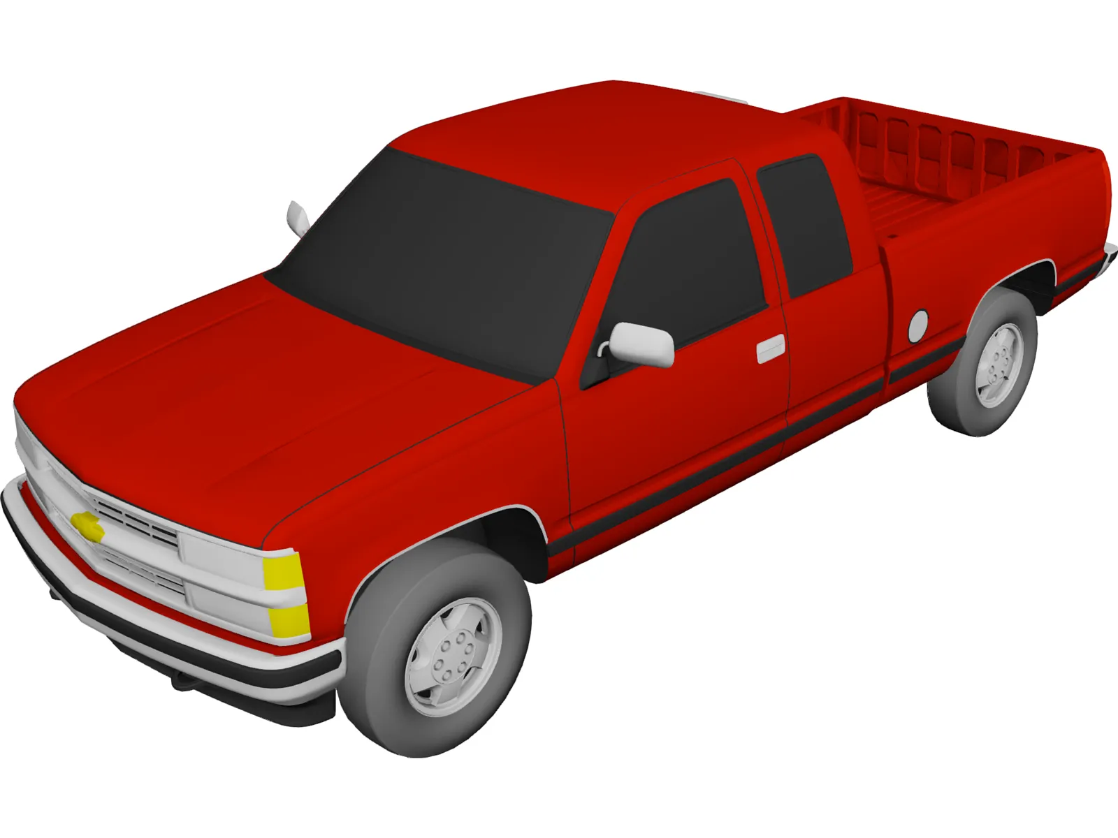 Chevrolet S10 Pickup Extended Cab (1994) 3D Model main preview