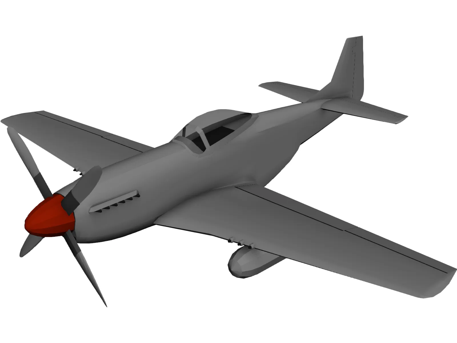 North American P-51 Mustang 3D Model main preview