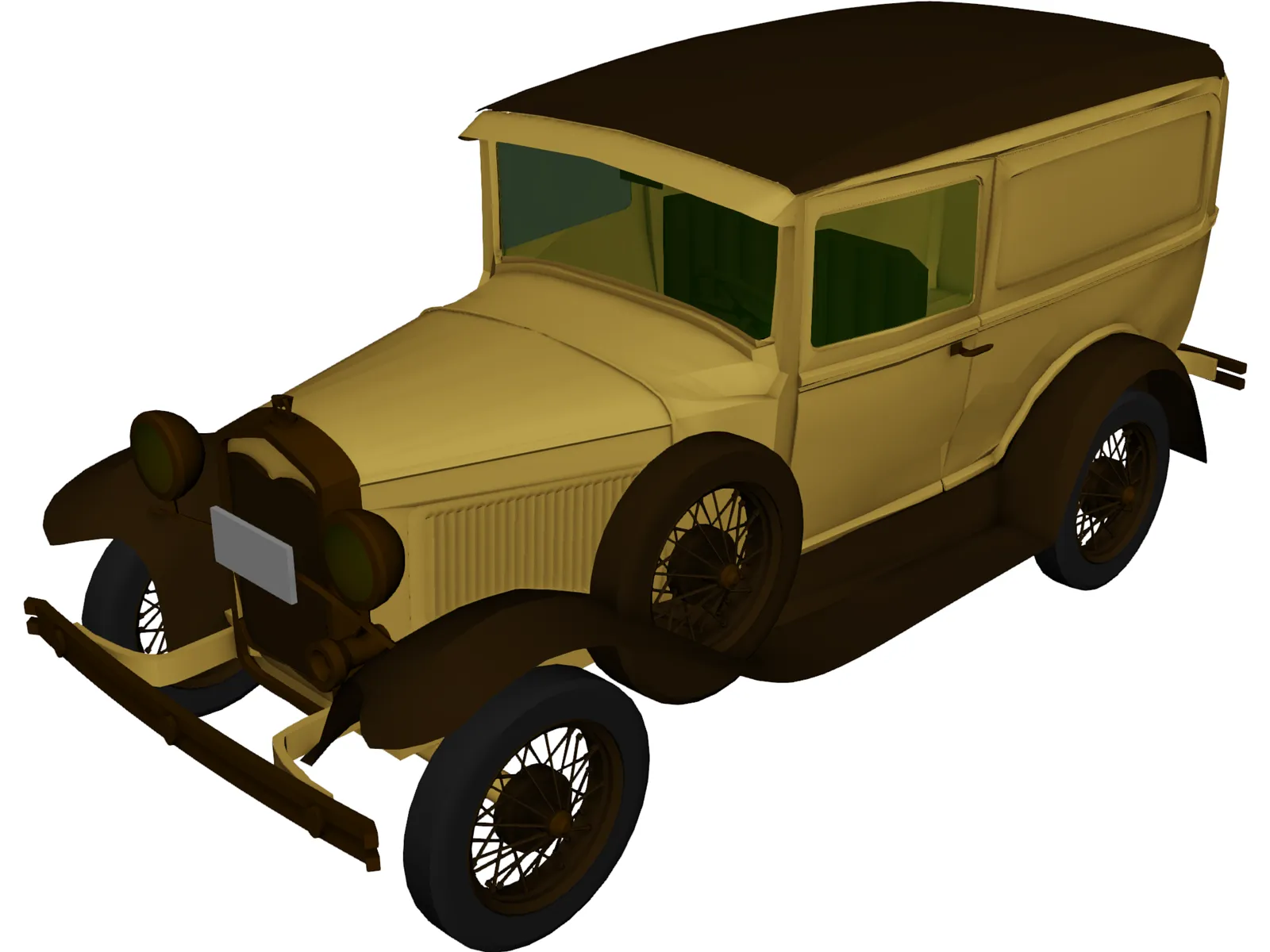 Ford Model A Van 3D Model main preview