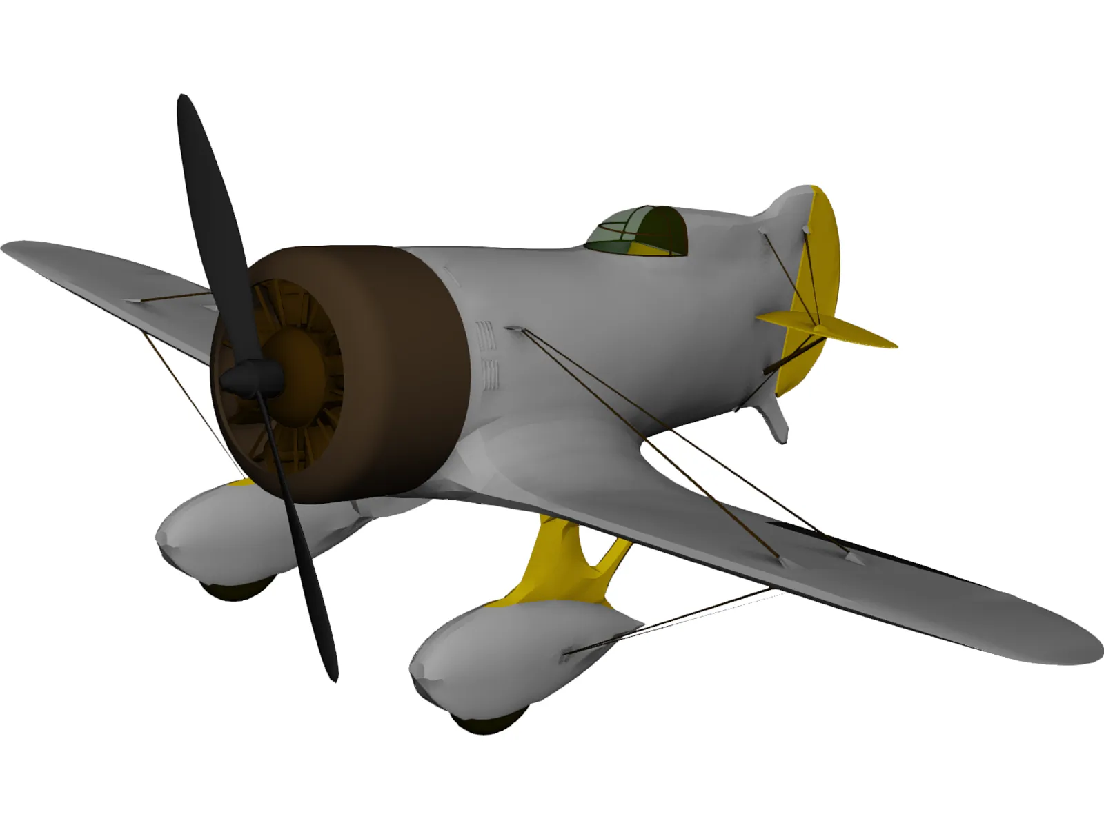 Gee Bee Z Racer 3D Model main preview