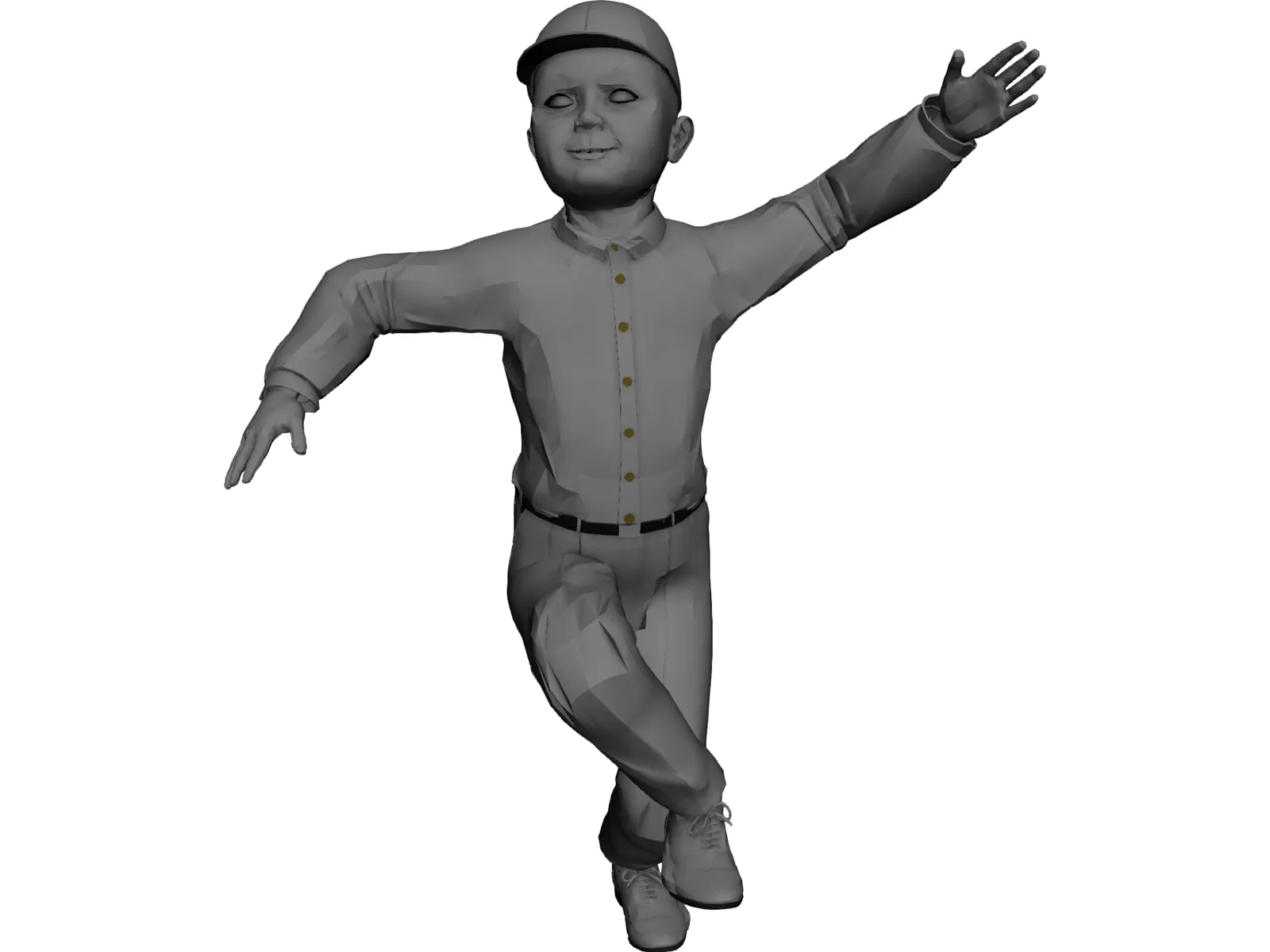 Boy Dancing 3D Model main preview