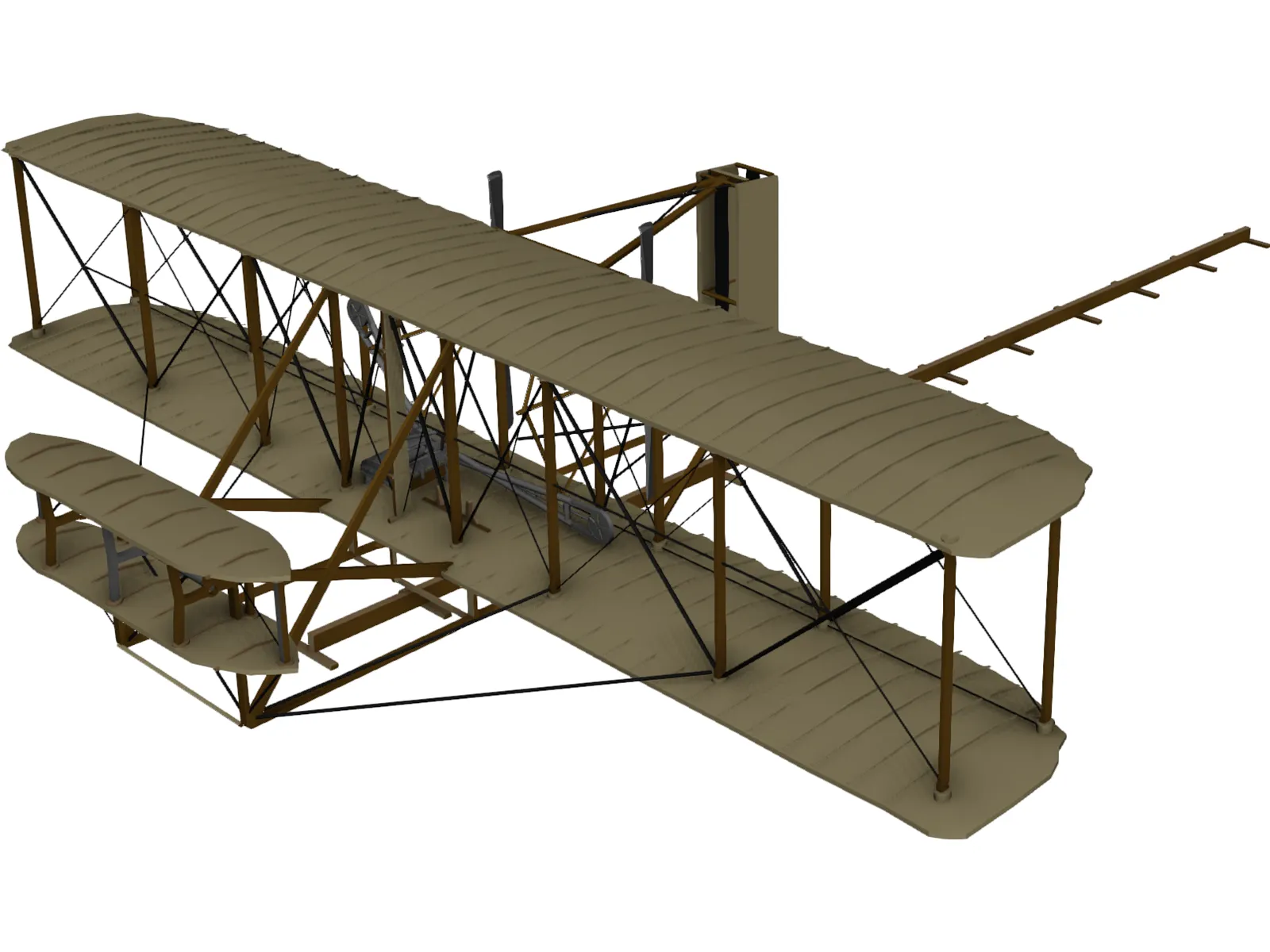 Wright Flyer Kitty Hawk 3D Model main preview