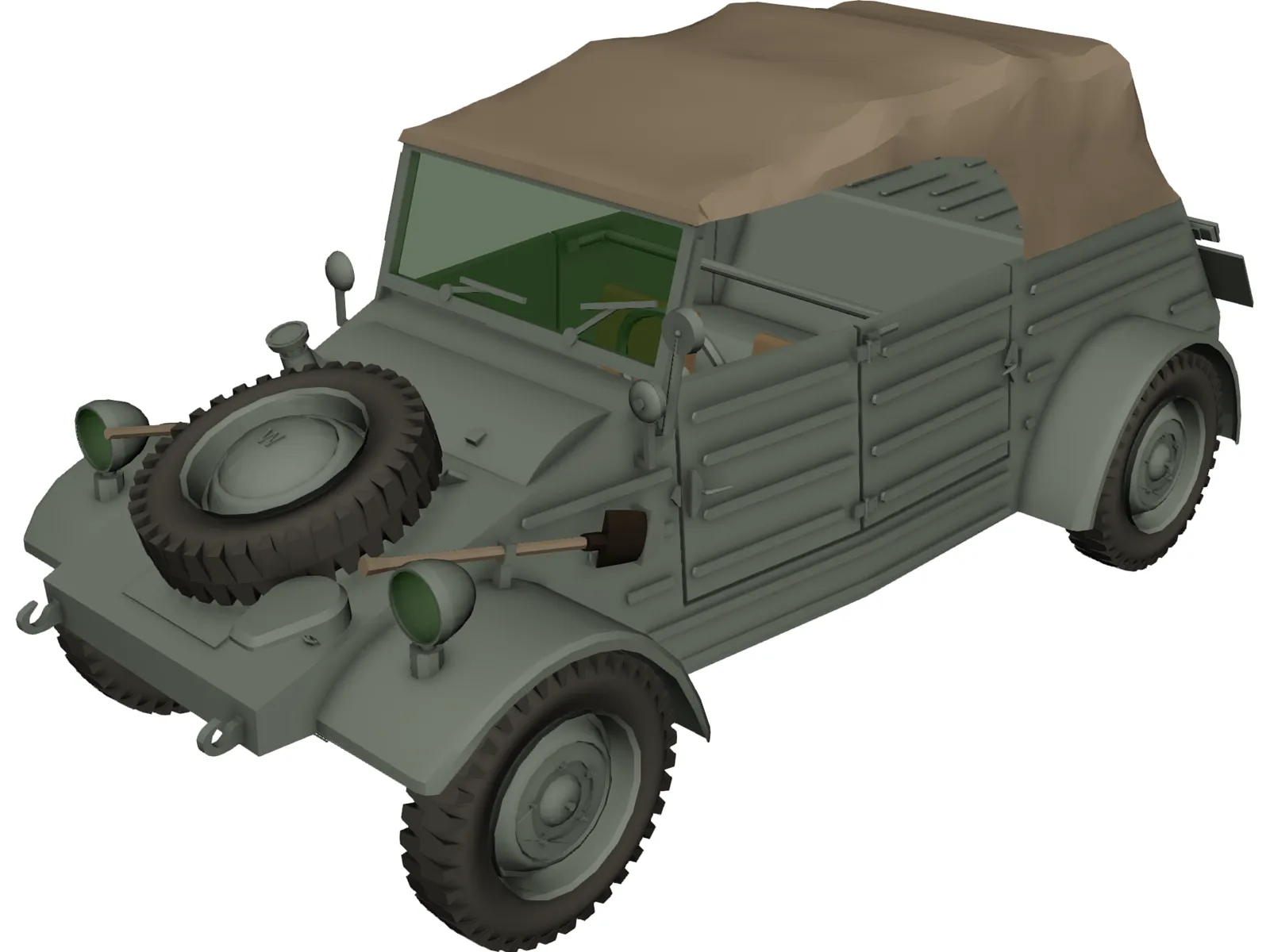 Kubelwagen 3D Model main preview