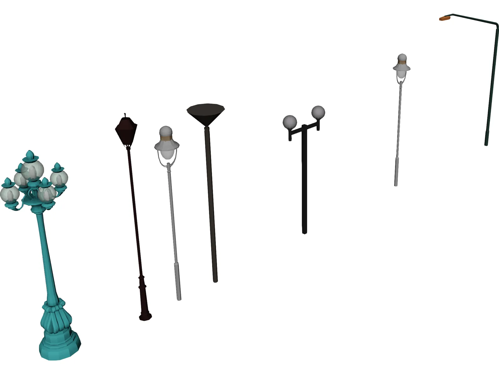 Street Luminaires 3D Model main preview