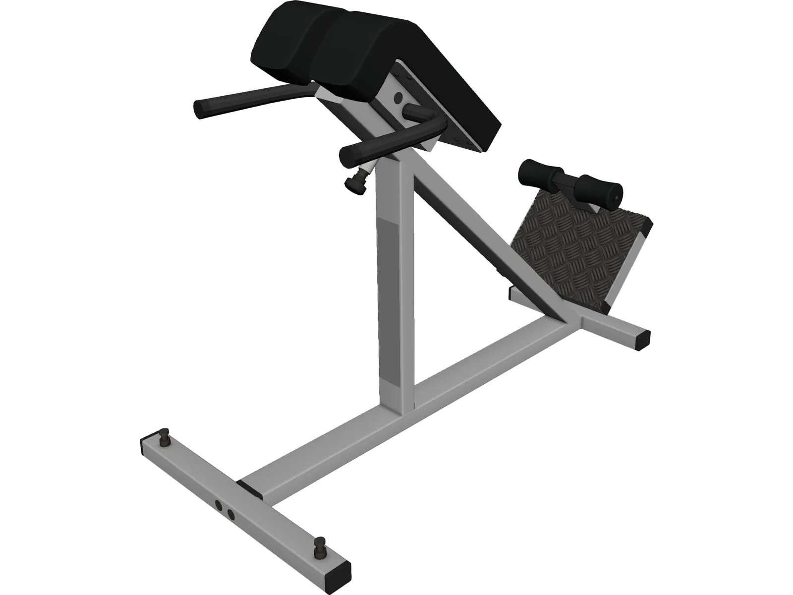 Lumbar Hyperextensions Bench 3D Model main preview